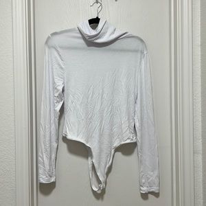 missguided never been worn, white turtleneck, bodysuit